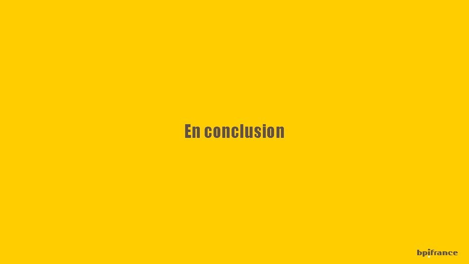 En conclusion 