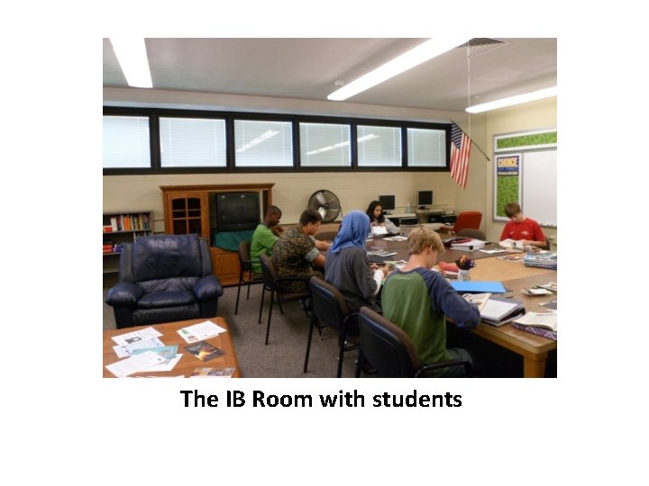 The IB Room with students 