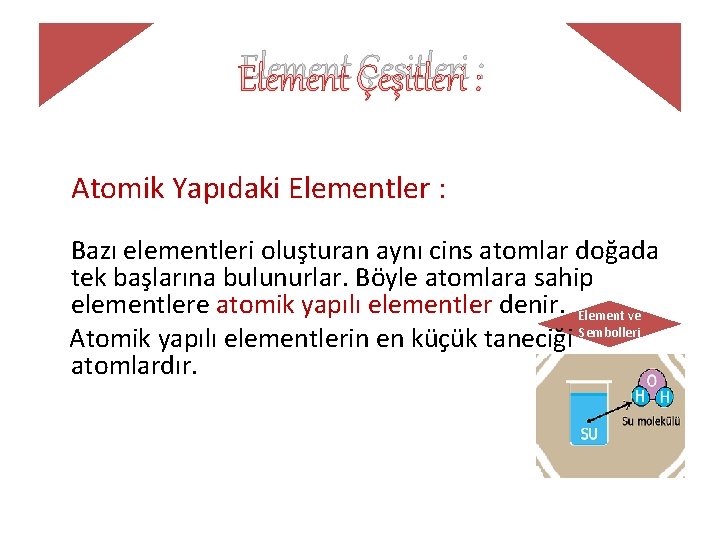 Element Çeşitleri : Atomik Yapıdaki Elementler : Bazı elementleri oluşturan aynı cins atomlar doğada
