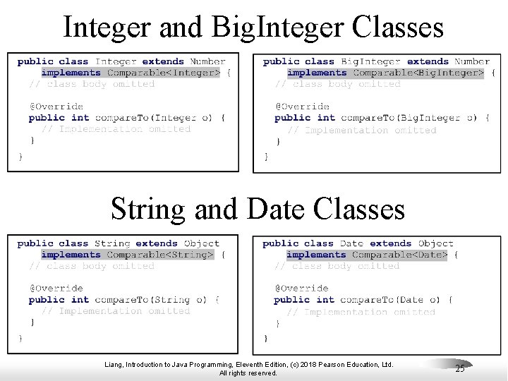 Integer and Big. Integer Classes String and Date Classes Liang, Introduction to Java Programming,