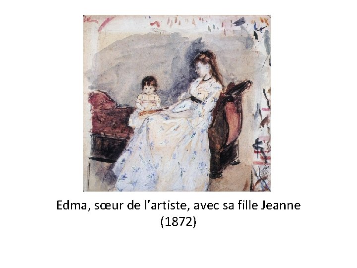 Edma, sœur de l’artiste, avec sa fille Jeanne (1872) 