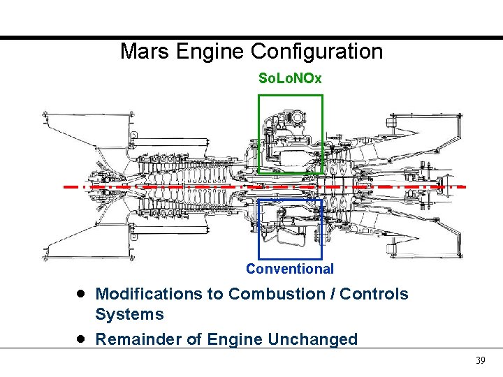 Mars Engine Configuration So. Lo. NOx Conventional · · Modifications to Combustion / Controls