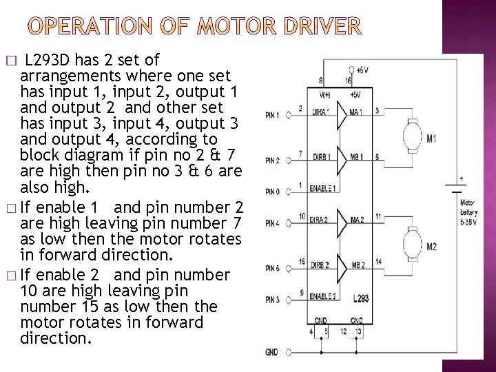 L 293 D has 2 set of arrangements where one set has input 1,