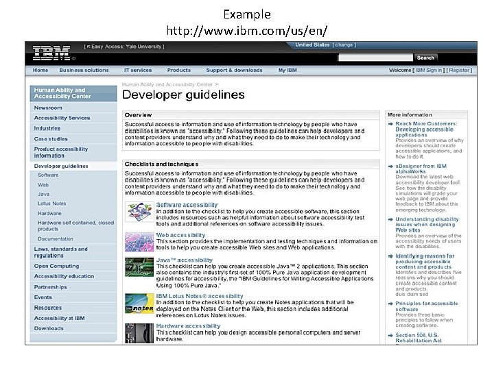 Example http: //www. ibm. com/us/en/ 