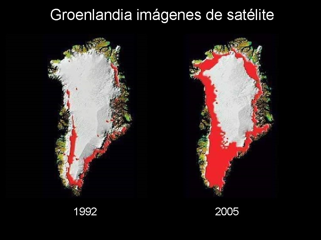 Groenlandia imágenes de satélite 1992 2005 9 7 