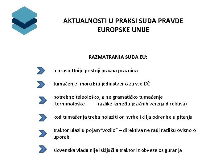 AKTUALNOSTI U PRAKSI SUDA PRAVDE EUROPSKE UNIJE RAZMATRANJA SUDA EU: u pravu Unije postoji