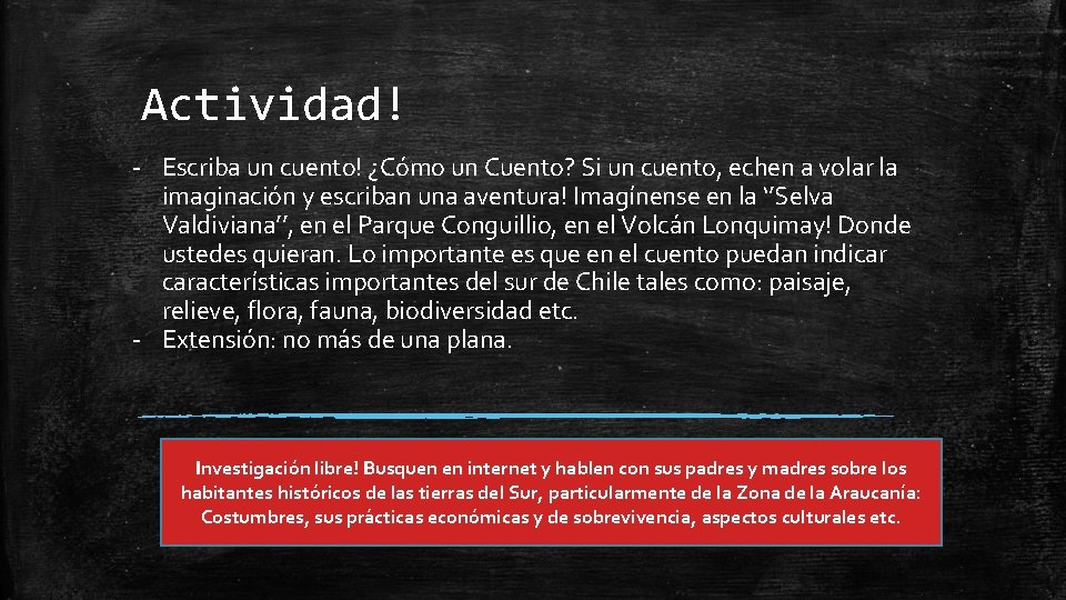 Actividad! - Escriba un cuento! ¿Cómo un Cuento? Si un cuento, echen a volar