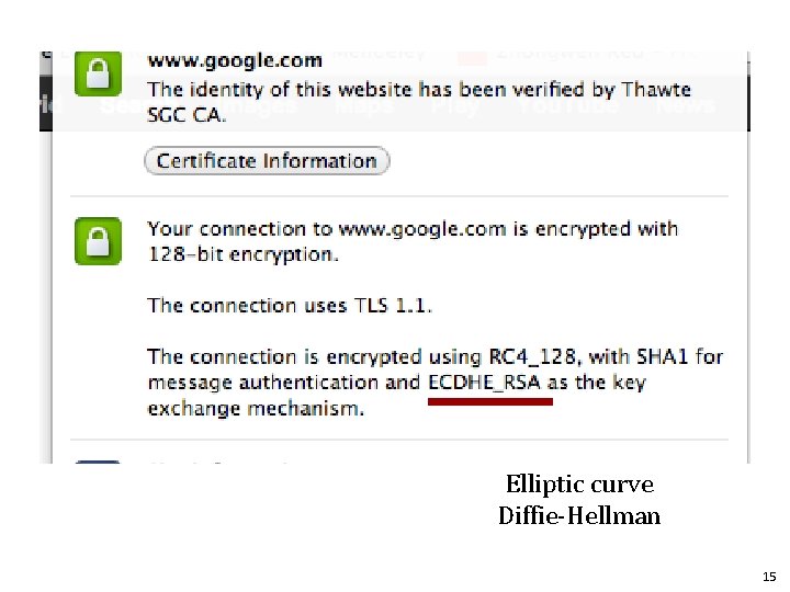 Elliptic curve Diffie-Hellman 15 