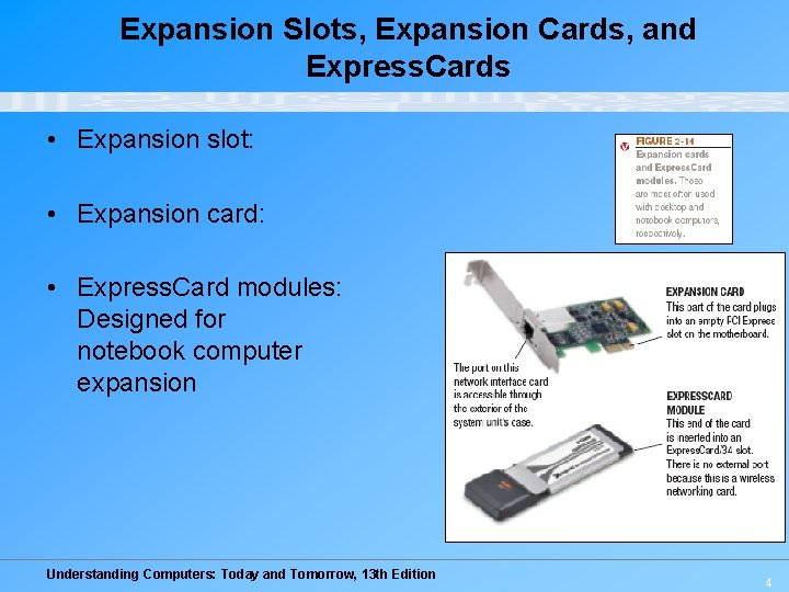 Expansion Slots, Expansion Cards, and Express. Cards • Expansion slot: • Expansion card: •