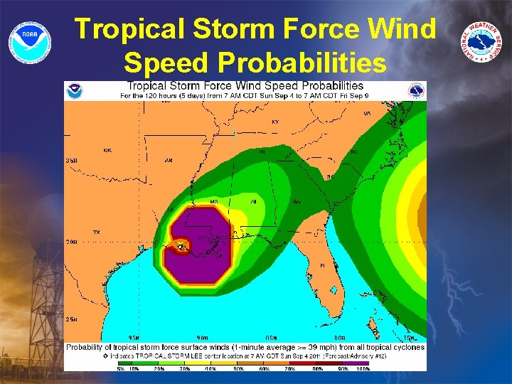 Tropical Storm Force Wind Speed Probabilities 