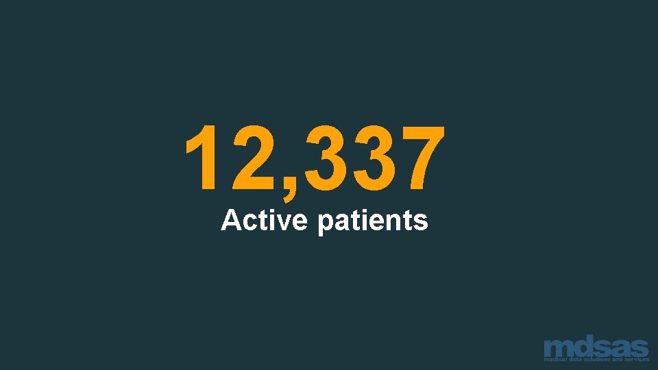 Sites 12, 337 Active patients 