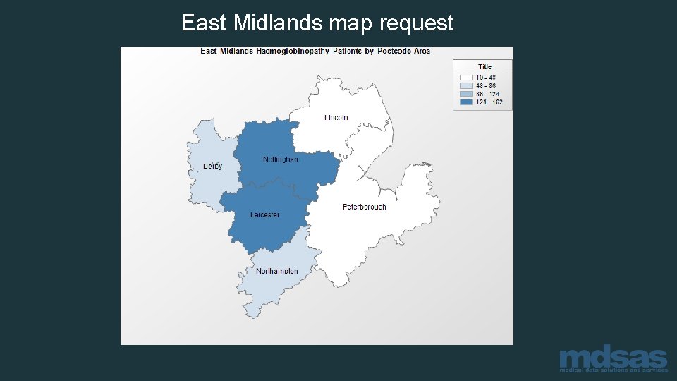 East Midlands map request 