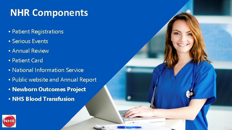 NHR Components • Patient Registrations • Serious Events • Annual Review • Patient Card