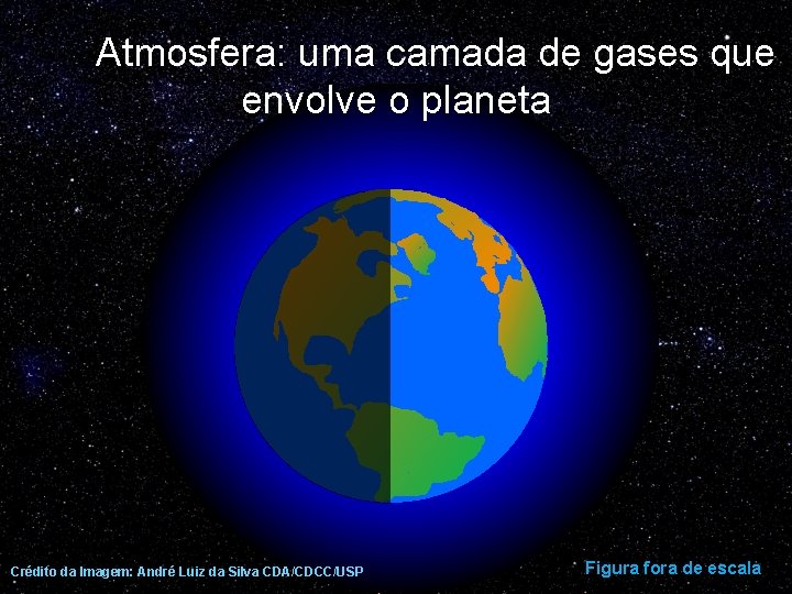 Atmosfera: uma camada de gases que envolve o planeta Crédito da Imagem: André Luiz