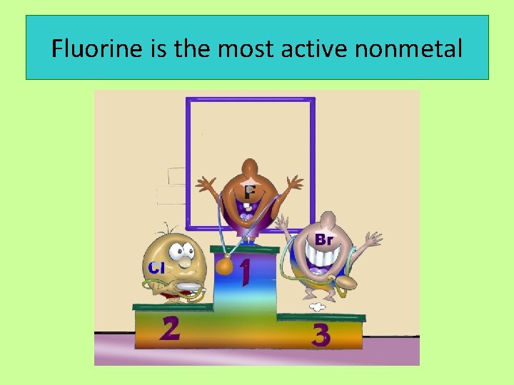 Fluorine is the most active nonmetal 