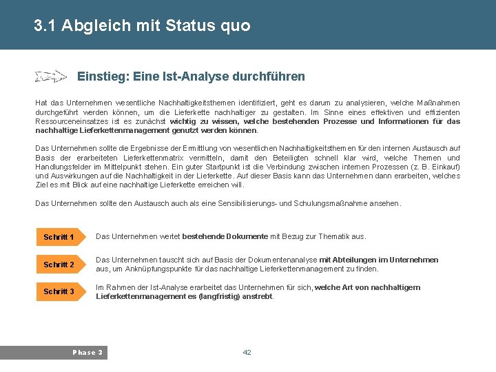 3. 1 Abgleich mit Status quo Bayerisches Landesamt für Umwelt Einstieg: Eine Ist-Analyse durchführen