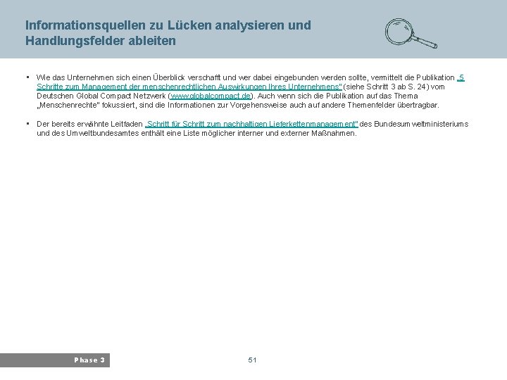 Informationsquellen zu Lücken analysieren und Handlungsfelder ableiten Bayerisches Landesamt für Umwelt • Wie das