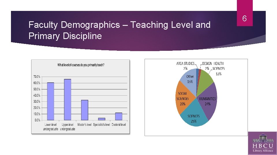 Faculty Demographics – Teaching Level and Primary Discipline 6 