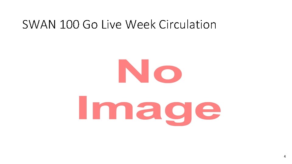 SWAN 100 Go Live Week Circulation 4 