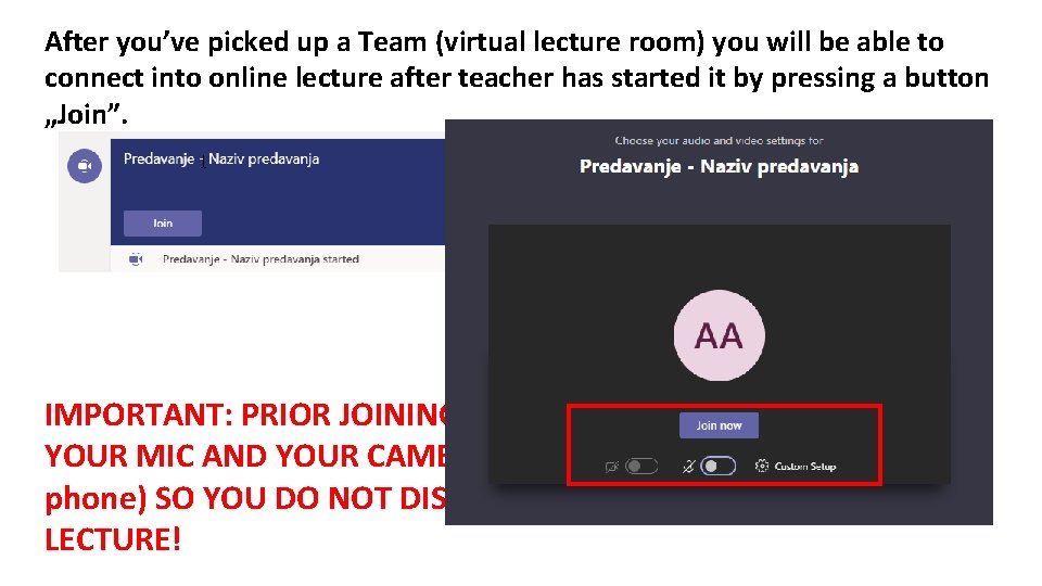 After you’ve picked up a Team (virtual lecture room) you will be able to