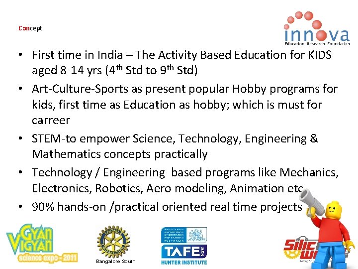 Concept • First time in India – The Activity Based Education for KIDS aged