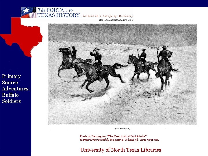 Primary Source Adventures: Buffalo Soldiers Frederic Remington. “The Essentials at Fort Adobe” Harpers New
