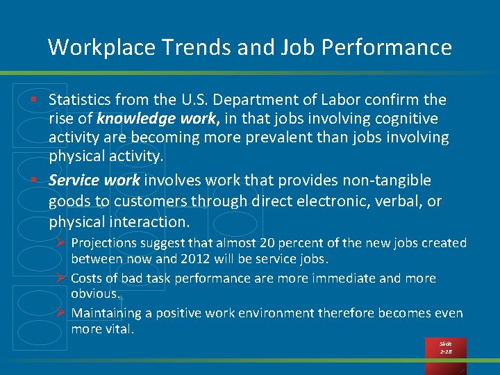 Workplace Trends and Job Performance § Statistics from the U. S. Department of Labor