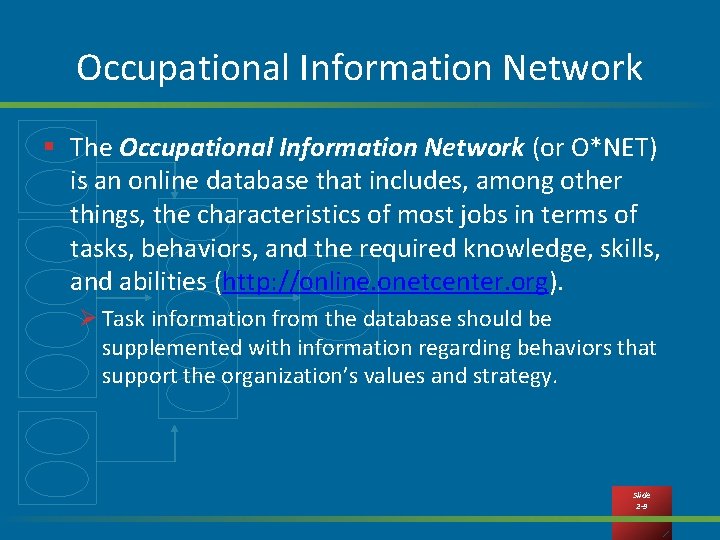 Occupational Information Network § The Occupational Information Network (or O*NET) is an online database