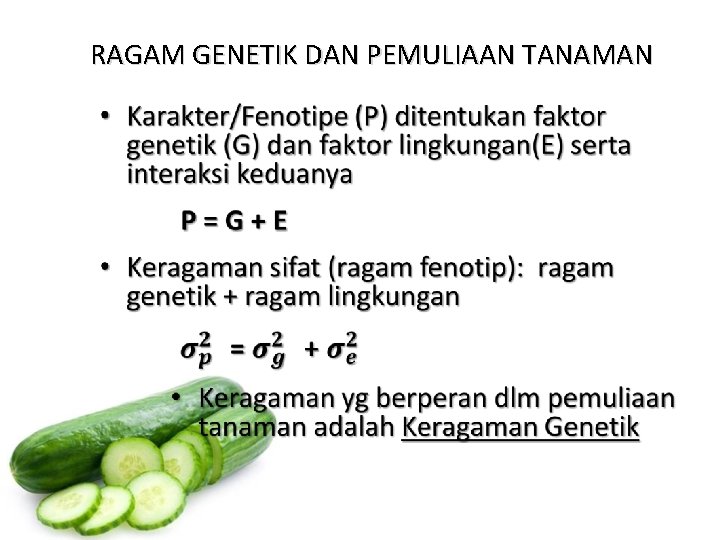 RAGAM GENETIK DAN PEMULIAAN TANAMAN • 