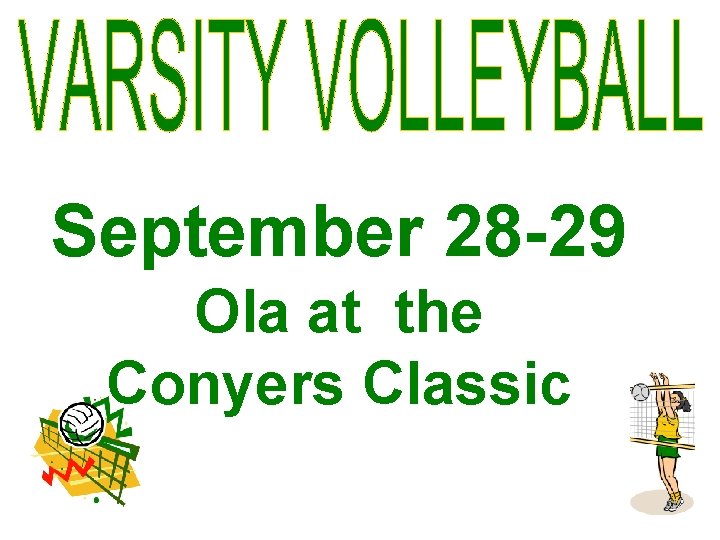 September 28 -29 Ola at the Conyers Classic 