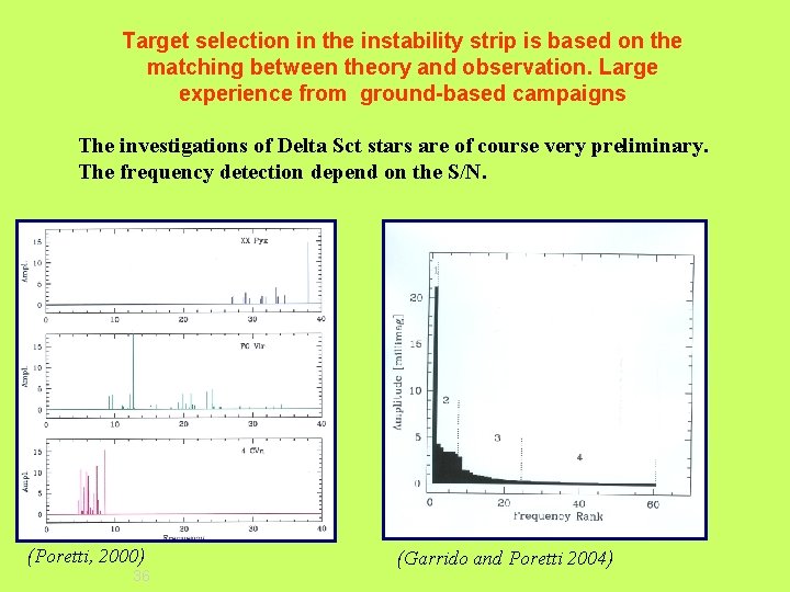 Target selection in the instability strip is based on the matching between theory and