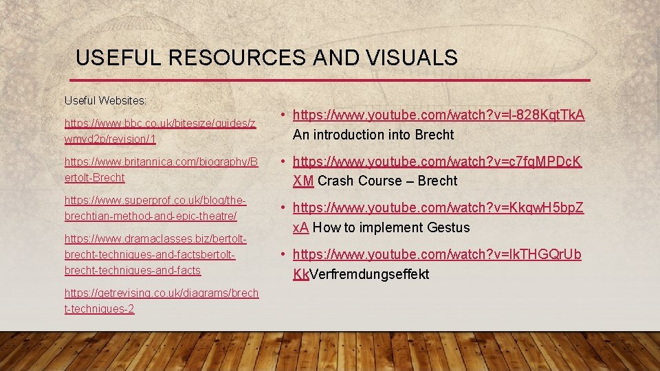 USEFUL RESOURCES AND VISUALS Useful Websites: https: //www. bbc. co. uk/bitesize/guides/z wmvd 2 p/revision/1