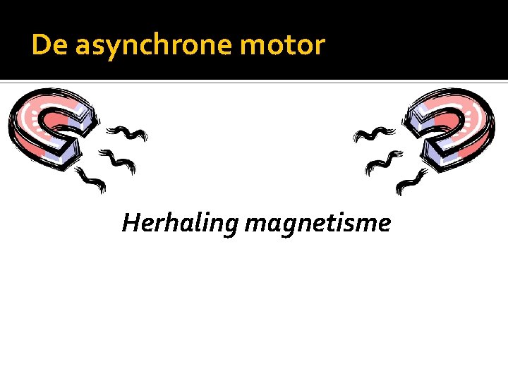 De asynchrone motor Herhaling magnetisme 