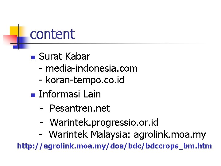 content n n Surat Kabar - media-indonesia. com - koran-tempo. co. id Informasi Lain
