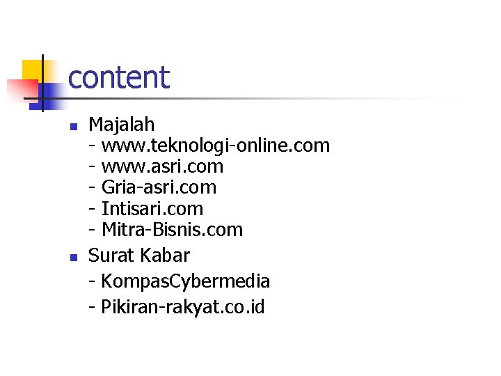 content n n Majalah - www. teknologi-online. com - www. asri. com - Gria-asri.