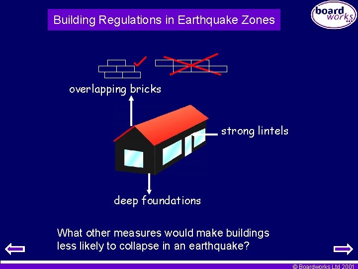 Building Regulations in Earthquake Zones overlapping bricks strong lintels deep foundations What other measures