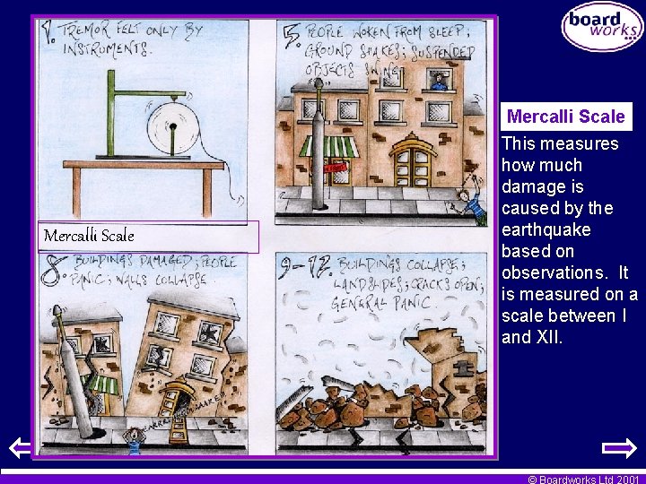 Mercalli Scale This measures how much damage is caused by the earthquake based on