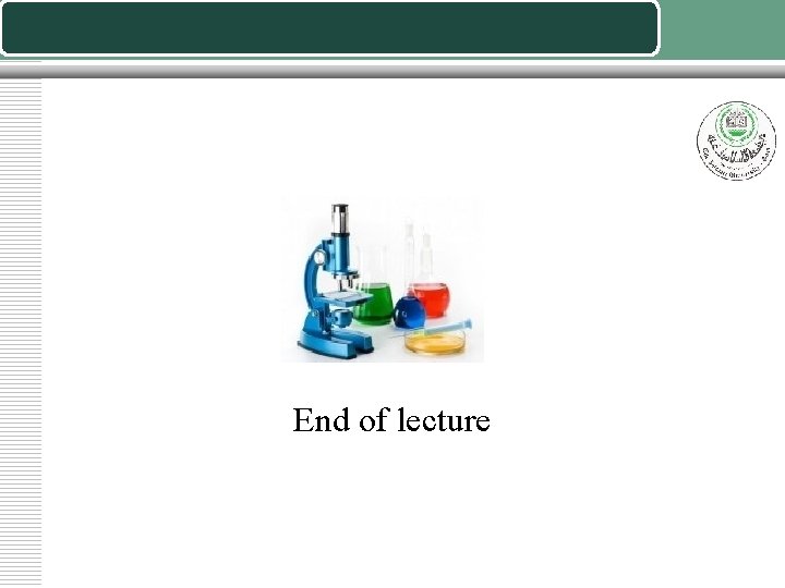 End of lecture 