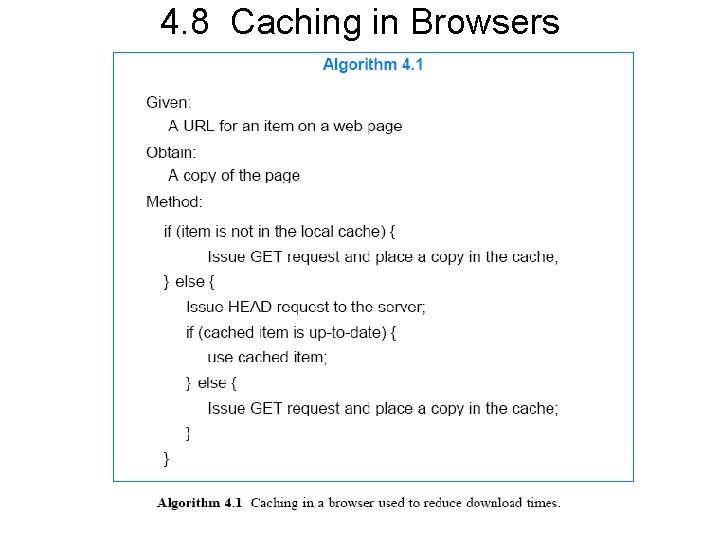 4. 8 Caching in Browsers 