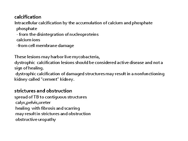 calcification Intracellular calcification by the accumulation of calcium and phosphate - from the disintegration