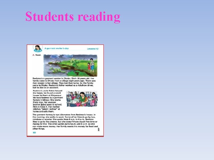 Students reading 