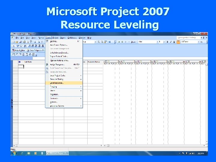 Microsoft Project 2007 Resource Leveling 