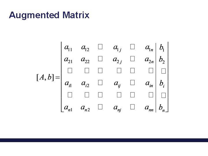 Augmented Matrix 