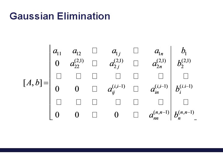 Gaussian Elimination 