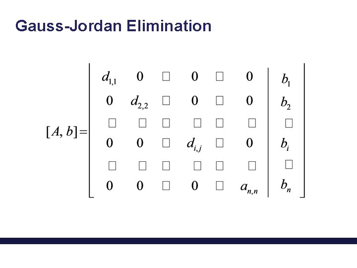 Gauss-Jordan Elimination 