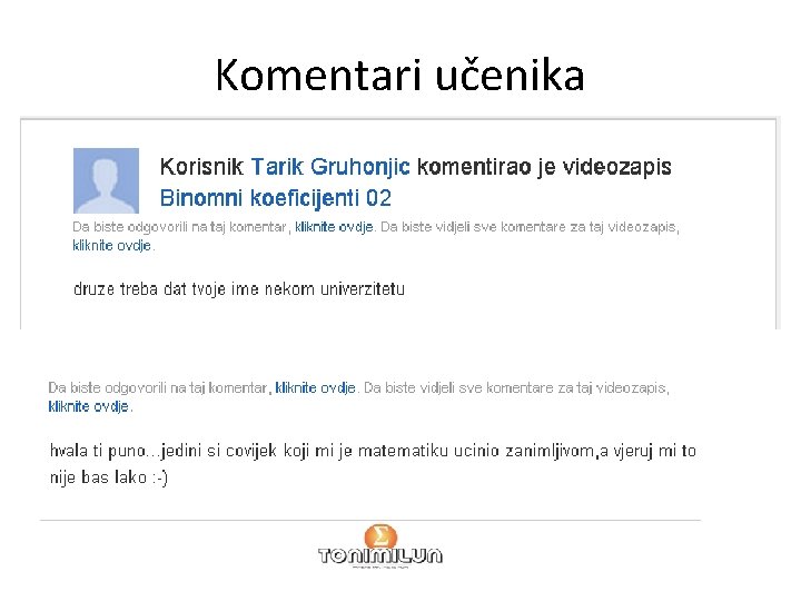 Komentari učenika 