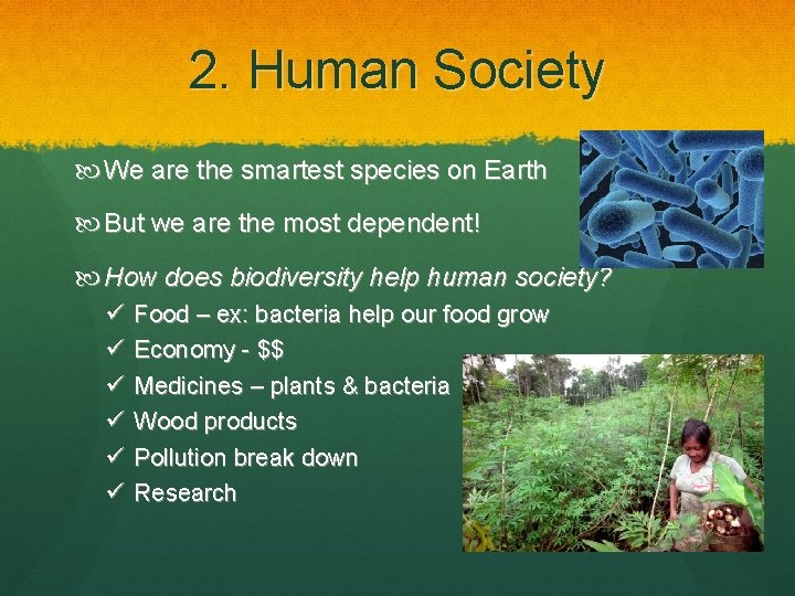 2. Human Society We are the smartest species on Earth But we are the