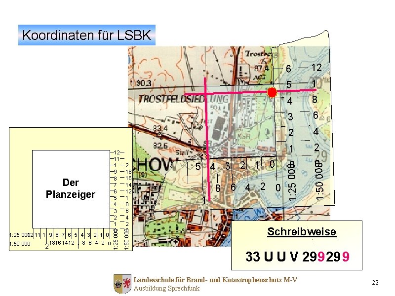 Koordinaten für LSBK 1: 50 000 2 1816 14 12 1 8 6 4