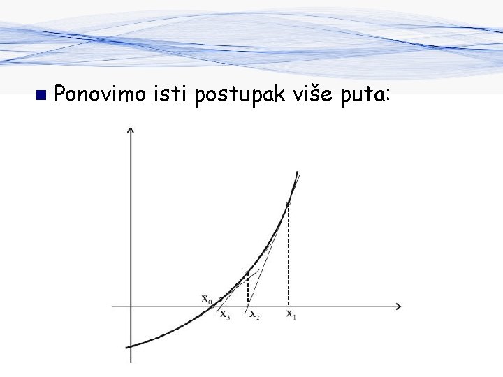 n Ponovimo isti postupak više puta: 