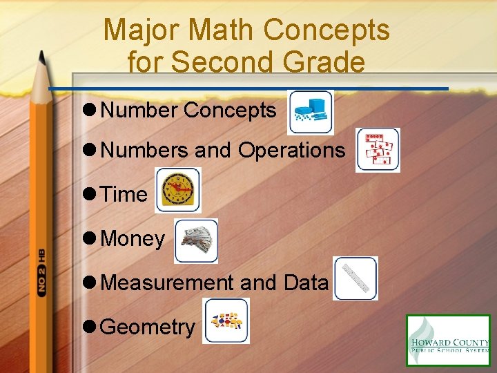 Major Math Concepts for Second Grade l Number Concepts l Numbers and Operations l